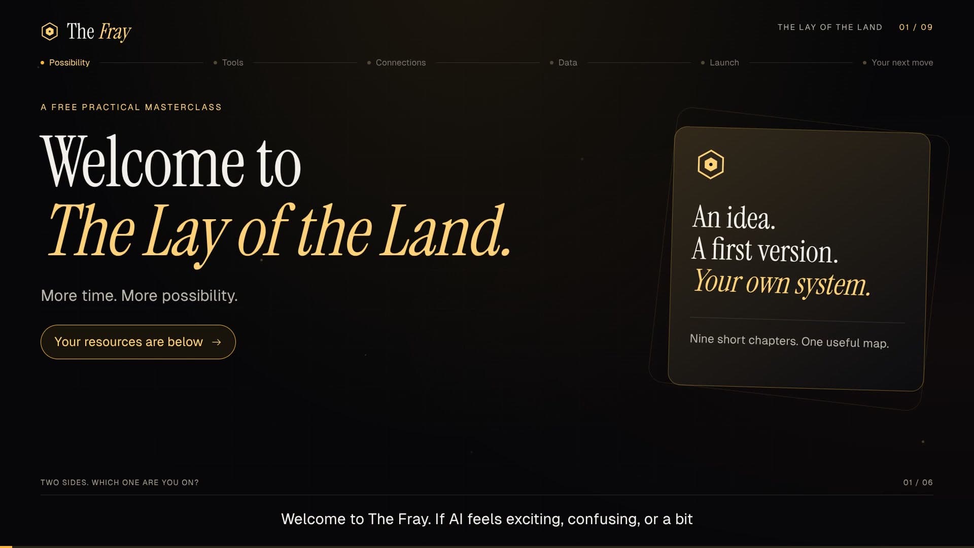 The Lay of the Land — chapter one